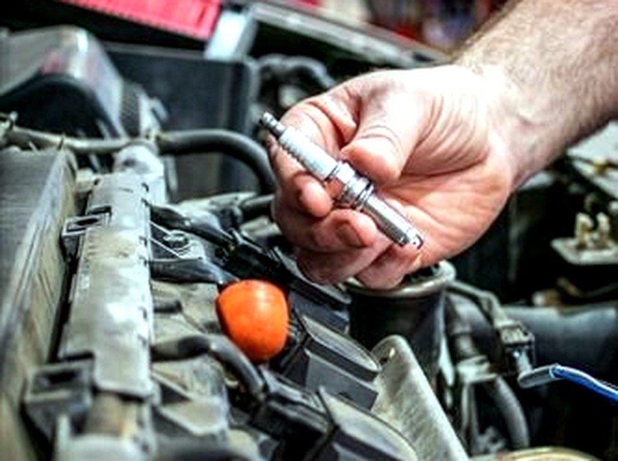 Spark plug replacement during a tune-up